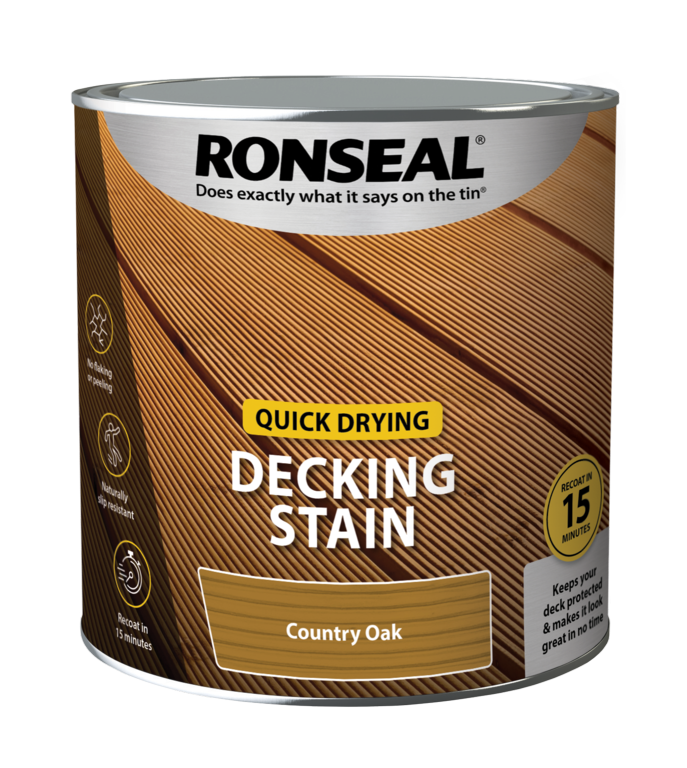 Ronseal Quick Drying Decking Stain 2.5L Ronseal Quick Drying Decking Stain 2.5L